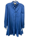 Tuckernuck Size S Dark Blue Cotton Chambray Quarter Button Long Sleeve Dress Dark Blue / S