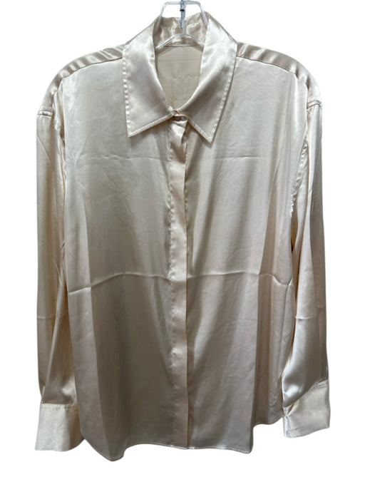 Daily Drills Size XS/S Champagne Gold Polyester Blend Satin Long Sleeve Top Champagne Gold / XS/S