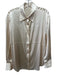 Daily Drills Size XS/S Champagne Gold Polyester Blend Satin Long Sleeve Top Champagne Gold / XS/S