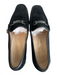 Salvatore Ferragamo Shoe Size 10 Black Leather Suede Square Toe Logo Shoes Black / 10