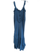 Nanette Lepore Size 10 Teal Polyester V Neck Sleeveless Ruffle Tiered Dress Teal / 10
