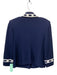 St John Collection Size 4 Navy Blue & White Wool Blend Laced Grommets Jacket Navy Blue & White / 4