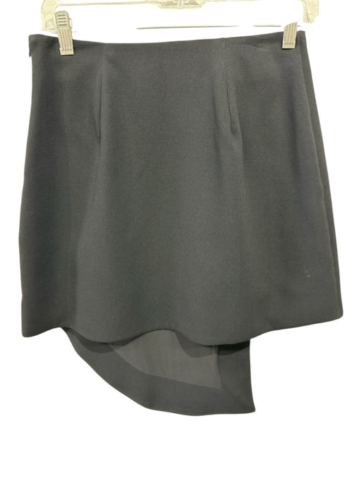 Opening Ceremony Size 4 Black Polyester Drape Asymmetric Mini Skirt Black / 4
