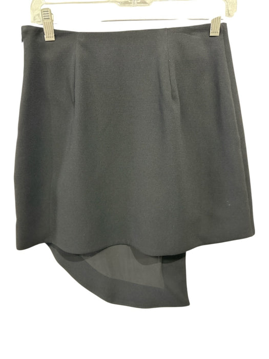 Opening Ceremony Size 4 Black Polyester Drape Asymmetric Mini Skirt Black / 4