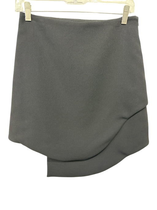 Opening Ceremony Size 4 Black Polyester Drape Asymmetric Mini Skirt Black / 4