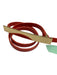 Tory Burch Orange Leather Gold Tone Hardware Peg Clasp Skinny Belts Orange / XS/S