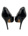 Salvatore Ferragamo Shoe Size 8 Black Patent Leather Peep Toe Bow Platform Pumps Black / 8