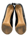 Salvatore Ferragamo Shoe Size 8 Black Patent Leather Peep Toe Bow Platform Pumps Black / 8