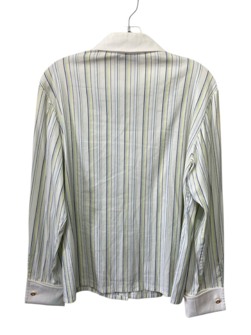 St John Sport Size P / XS Cream, Yellow, Blue Cotton Blend Stripe Top Cream, Yellow, Blue / P / XS