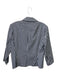 St John Size 6 Navy Blue & White Cotton Blend Gingham Single Breasted Jacket Navy Blue & White / 6