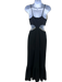 Jonathan Simkhai Size 0 Black Gold Tone Hardware Chain Link Plunge Maxi Dress Black / 0