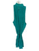 Ramy Brook Size S Green Polyester Rouched High Neck Tiered Mini Dress Green / S