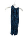 Ramy Brook Size XS Blue & Black Silk & Polyester Rouched Zebra high neck Dress Blue & Black / XS