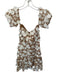 For Love & Lemons Size S white & tan Mesh Floral Mini Off Shoulder Dress white & tan / S