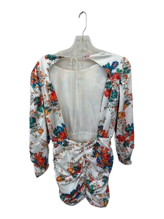 For Love & Lemons Size S Red & Green & White Recycled Polyester Mini Dress Red & Green & White / S