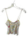 Loveshackfancy Size S Pink & Yellow Viscose & Silk Straight Neck Top Pink & Yellow / S