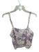 Loveshackfancy Size M Pink & Purple Polyester Floral Spaghetti Strap Top Pink & Purple / M