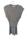 Zara Size M Gray Scrunch Detail Cap Sleeve Mini Dress Gray / M