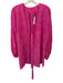 Alexis Size 8 Pink Viscose Blend Button Down Textured Tie Top Pink / 8