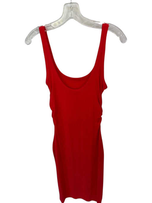 MNG Size S Red Cotton Blend Scrunch Tank Dress Red / S