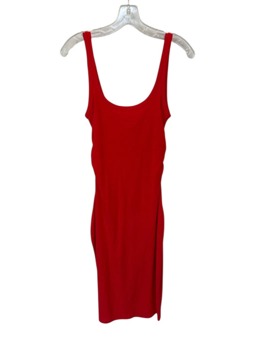 MNG Size S Red Cotton Blend Scrunch Tank Dress Red / S