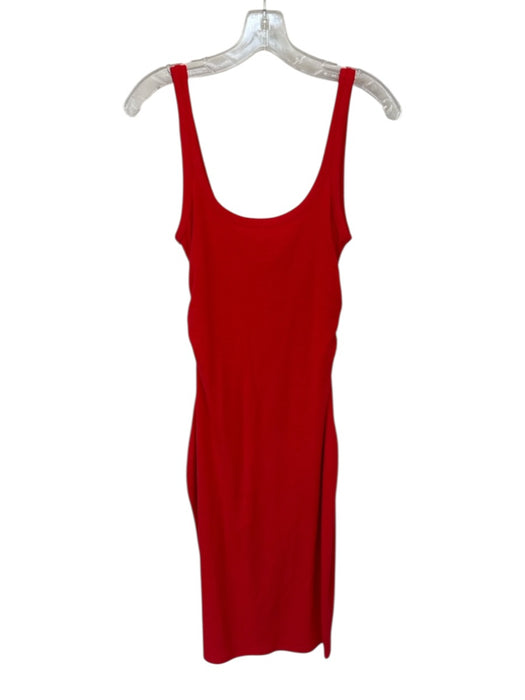 MNG Size S Red Cotton Blend Scrunch Tank Dress Red / S