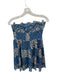 NBD Size S Blue & Navy floral Strapless Back Zip Mini Dress Blue & Navy / S