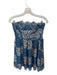 NBD Size S Blue & Navy floral Strapless Back Zip Mini Dress Blue & Navy / S