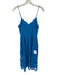endless rose Size XS Electric Blue Rayon Eyelet Mini Spaghetti Strap Dress Electric Blue / XS