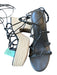 Marc Fisher Shoe Size 8 Black Wedge Straw twist strap Sandal Shoes Black / 8