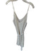 Retrofete Size S White Viscose Sequin V Neck Spaghetti Strap Mini Dress White / S