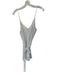 Retrofete Size S White Viscose Sequin V Neck Spaghetti Strap Mini Dress White / S