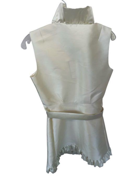 Mariadelaorden Size 36 Cream Polyester Blend Ruffle Belt Mini belt Dress Cream / 36