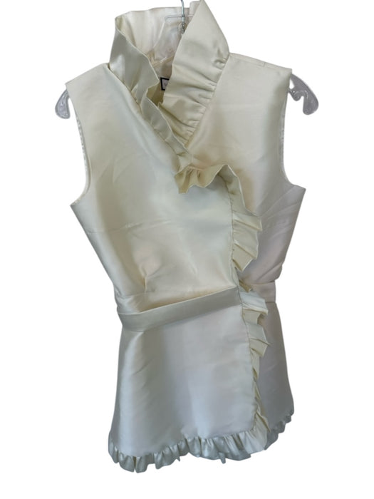 Mariadelaorden Size 36 Cream Polyester Blend Ruffle Belt Mini belt Dress Cream / 36