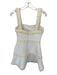 aLEXIE Size S Cream Tassle Detail Mini Square Neck Back Zip Dress Cream / S