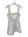 aLEXIE Size S Cream Tassle Detail Mini Square Neck Back Zip Dress Cream / S