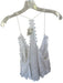 Free People Size XS White Viscose V Neck Double Strap Croc Eyelet Top White / XS