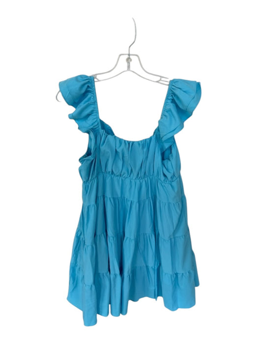 endless rose Size S Teal Synthetic Lined Ruffle Straps Tiered Mini Dress Teal / S