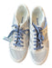 Saucony Shoe Size 7 White & Blue Suede Lace Up Mesh Athletic Sneakers White & Blue / 7