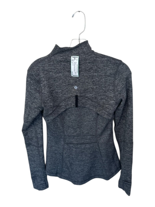 Lululemon Size 6 Gray Nylon Blend Heathered Mesh Detail Zipper Athletic Jacket Gray / 6