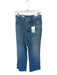 Zara Size 8 Med Wash Cotton & Lyocell Wide Leg High Rise Raw Hem Jeans Med Wash / 8