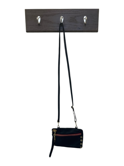 Hammitt Black Leather Gold Accents Zipper Crossbody Purse Black / Small