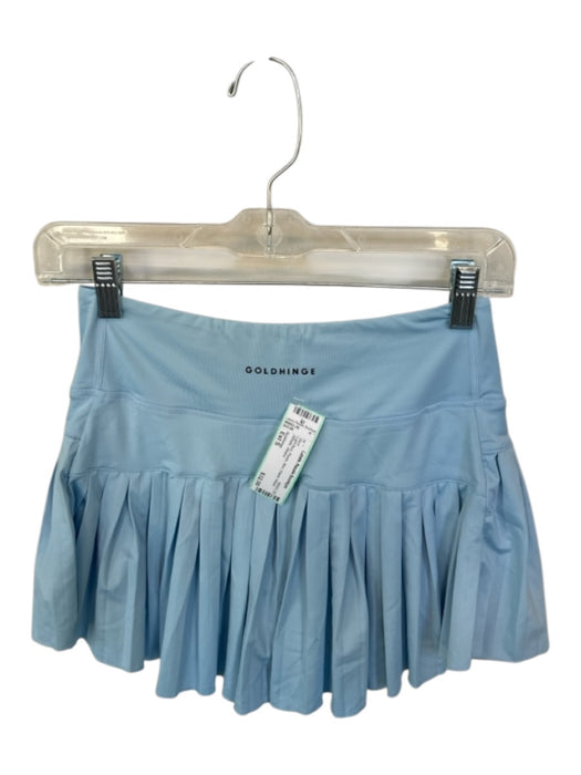 Goldhinge Size Est S Light Blue Pleats Mini Elastic Waist Athletic Skirt Light Blue / Est S