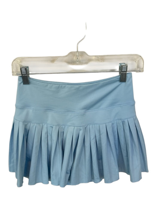 Goldhinge Size Est S Light Blue Pleats Mini Elastic Waist Athletic Skirt Light Blue / Est S