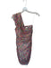 Amanda Uprichard Size S Pink Multi Polyester Floral One Shoulder Rouched Dress Pink Multi / S
