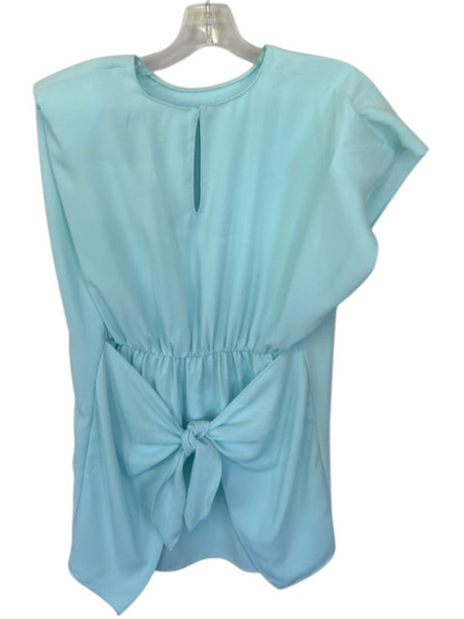 Amanda Uprichard Size S Light Blue Polyester Mini Shoulder Pads Cap Sleeve Dress Light Blue / S