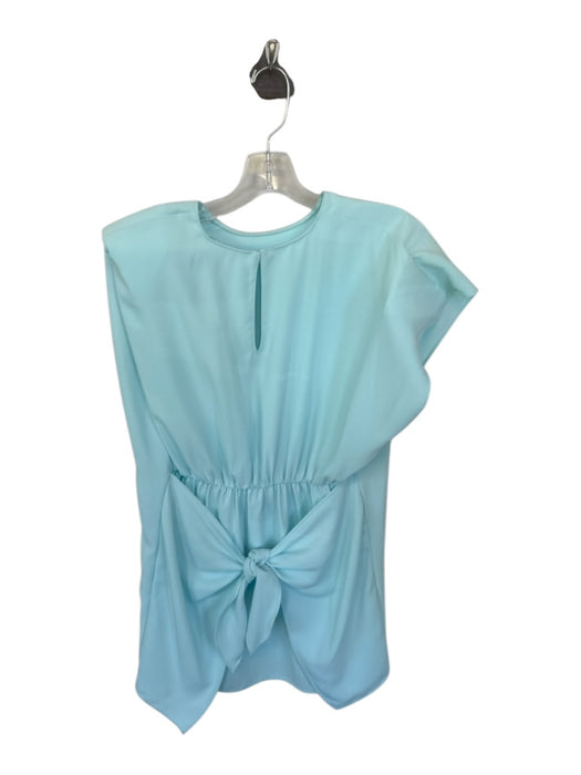 Amanda Uprichard Size S Light Blue Polyester Mini Shoulder Pads Cap Sleeve Dress Light Blue / S