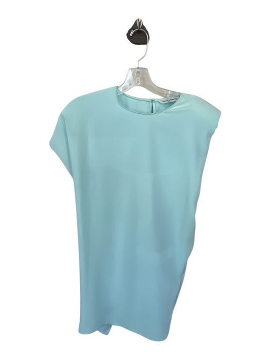 Amanda Uprichard Size S Light Blue Polyester Mini Shoulder Pads Cap Sleeve Dress Light Blue / S