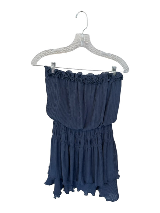 Glam Size S Charcoal Strapless Ruffle Mini Dress Charcoal / S