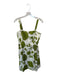 Jessica Howard Size Est S Green & White Straight Neck Back Zip Mini Dress Green & White / Est S